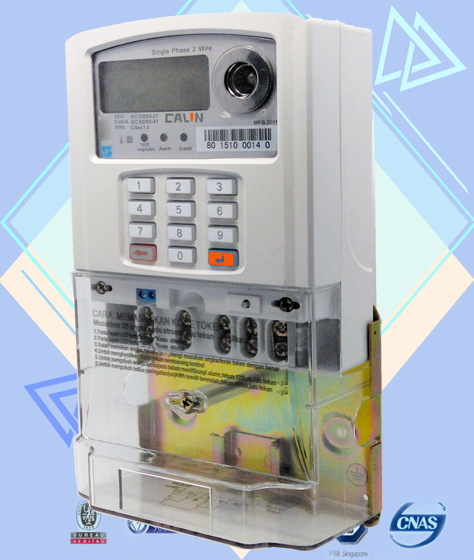 Class 1S Accuracy Commercial Electric Meter MCB Single Phase Power Meter