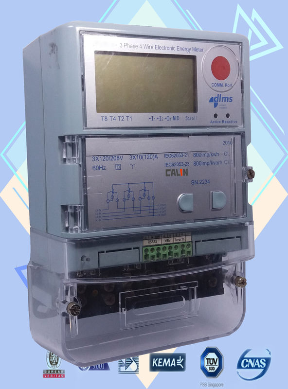 4 Programmed Channel 3 Phase Electric Meter / Prepaid Industrial Power Meter