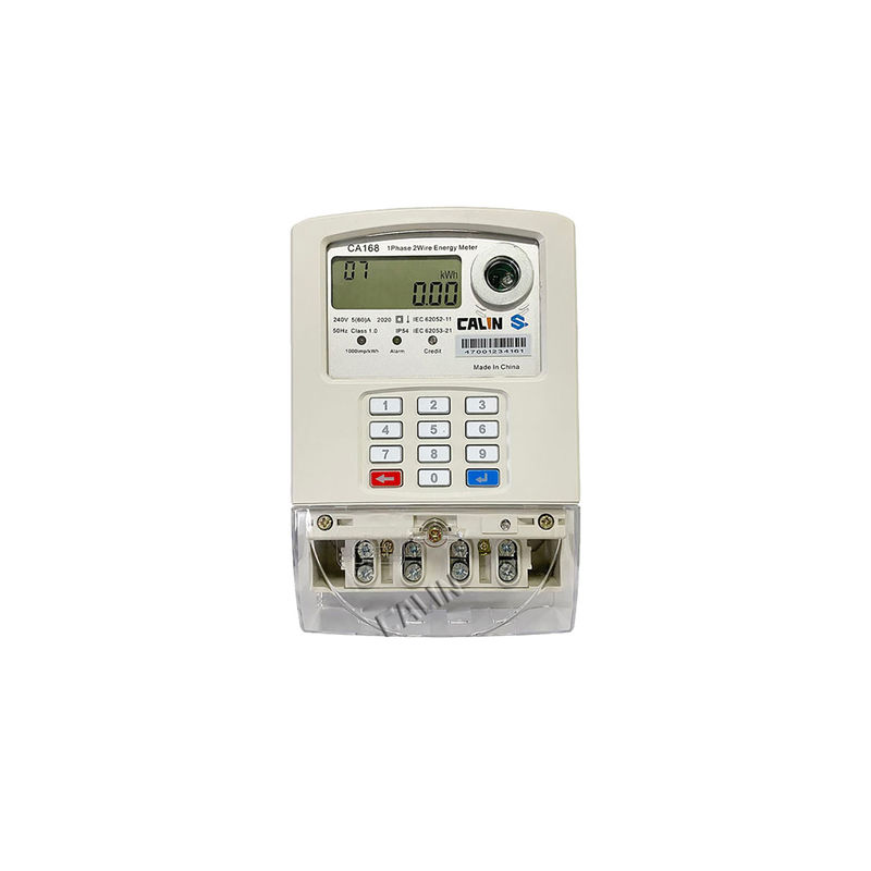 Infrared Optical 2W 20mA Prepaid Electricity Meters 1 Phase Energy Meter