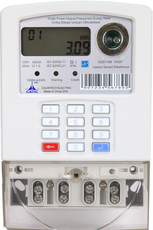 Power Line Carrier STS Prepaid Meters Tariff Control Smart Meters For Electricity