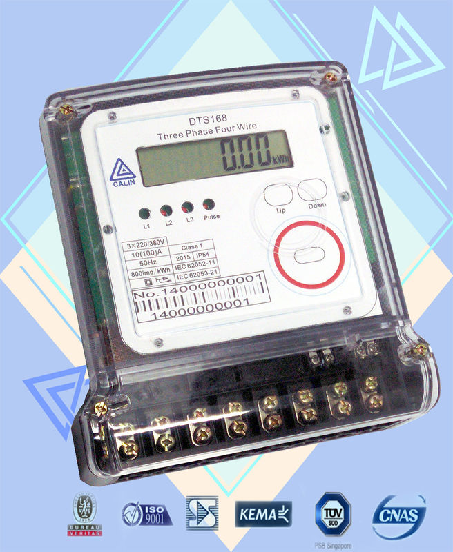 Optical Port Private Electric Meter Short Cover 3 Phase Power Meter With 9MM Bore