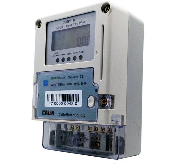IR Optical RS485 Single Phase Electric Meter Card Prepayment