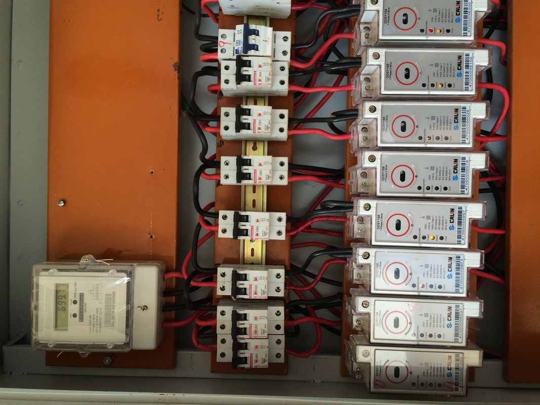 Mozambique Din Rail KWH Meter , Single Phase Prepaid Electricity Meter With Split CIU