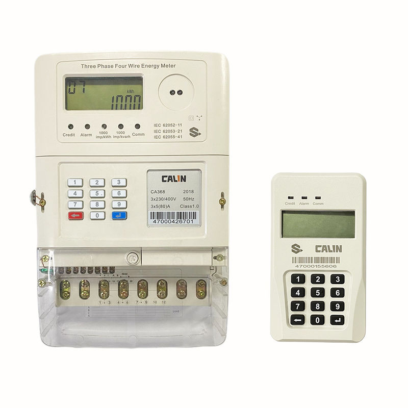 Dual Tariff 3 Phase Smart Prepaid Electricity Meters IEC6205621 Standard