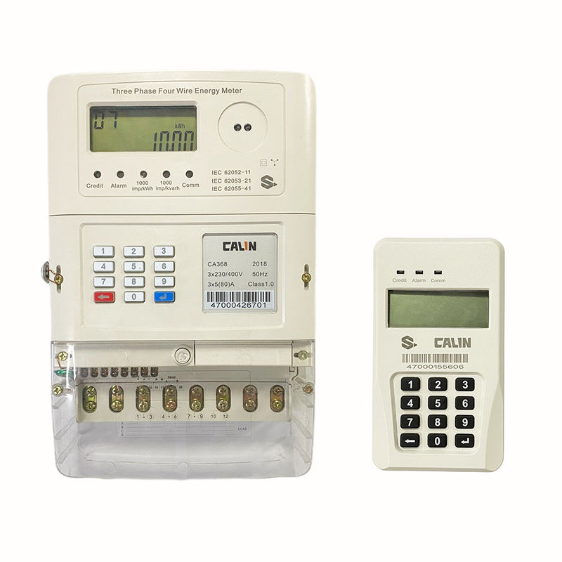 Dual Tariff 3 Phase Smart Prepaid Energy Meter IEC62056-21 Standard