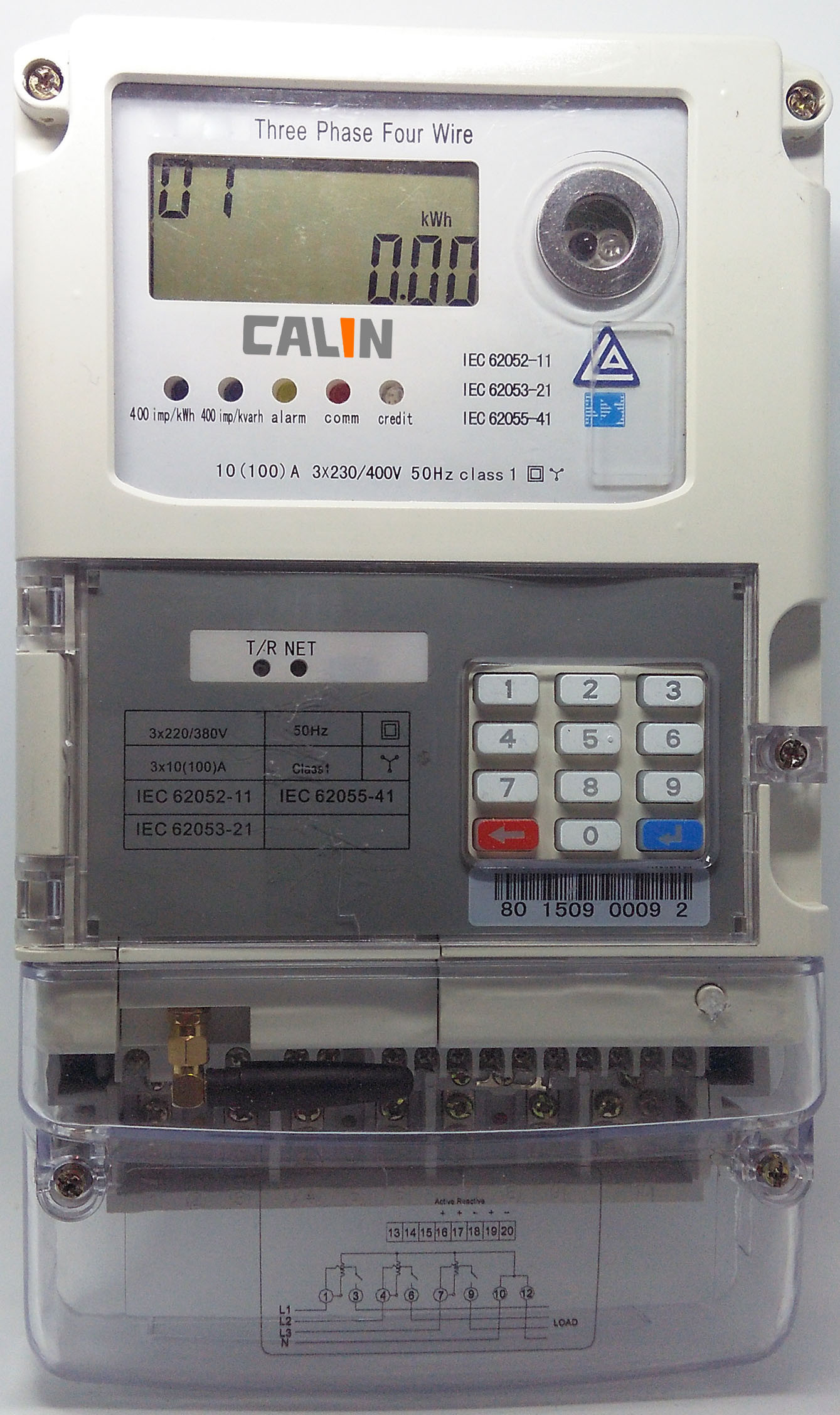STS Compliant Prepayment Electric Meters 10A Basic Current 3 Phase Kwh