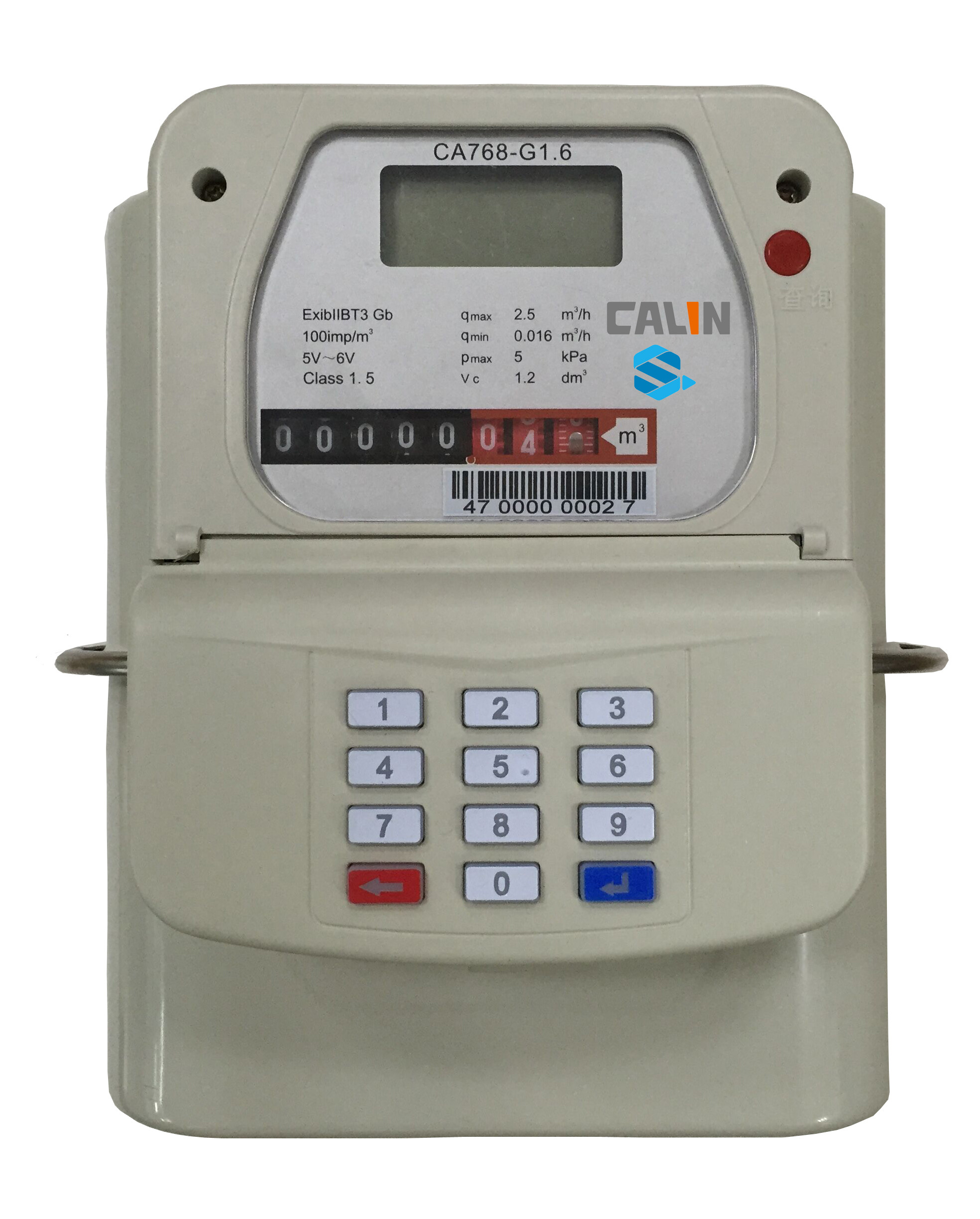 STS Steel Material Smart Keypad Prepaid Gas Meter With Gas Vending
