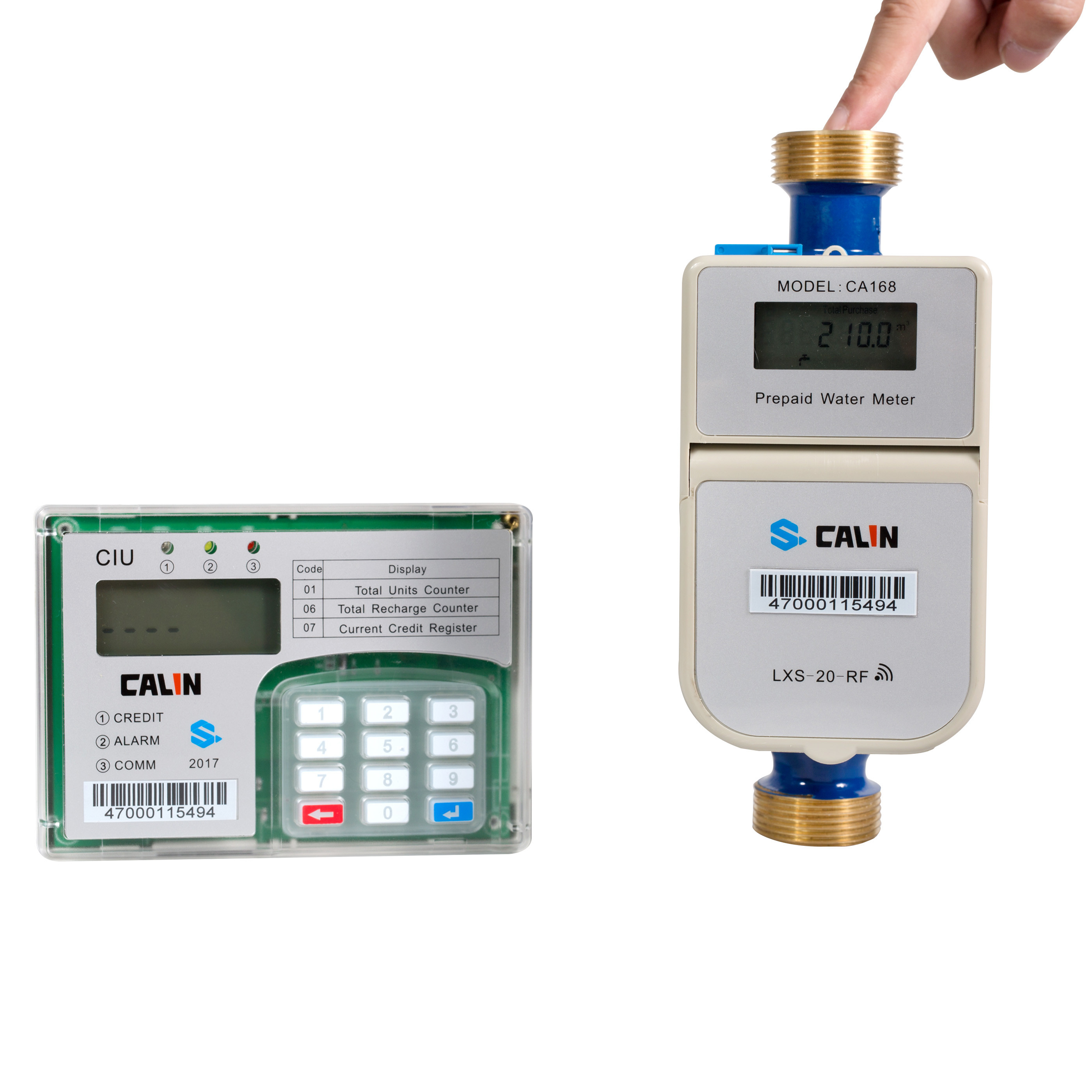 Long Battery Lifespan Dry Dial Type Prepaid Water Meter Brass Plastic Meter Body On Request