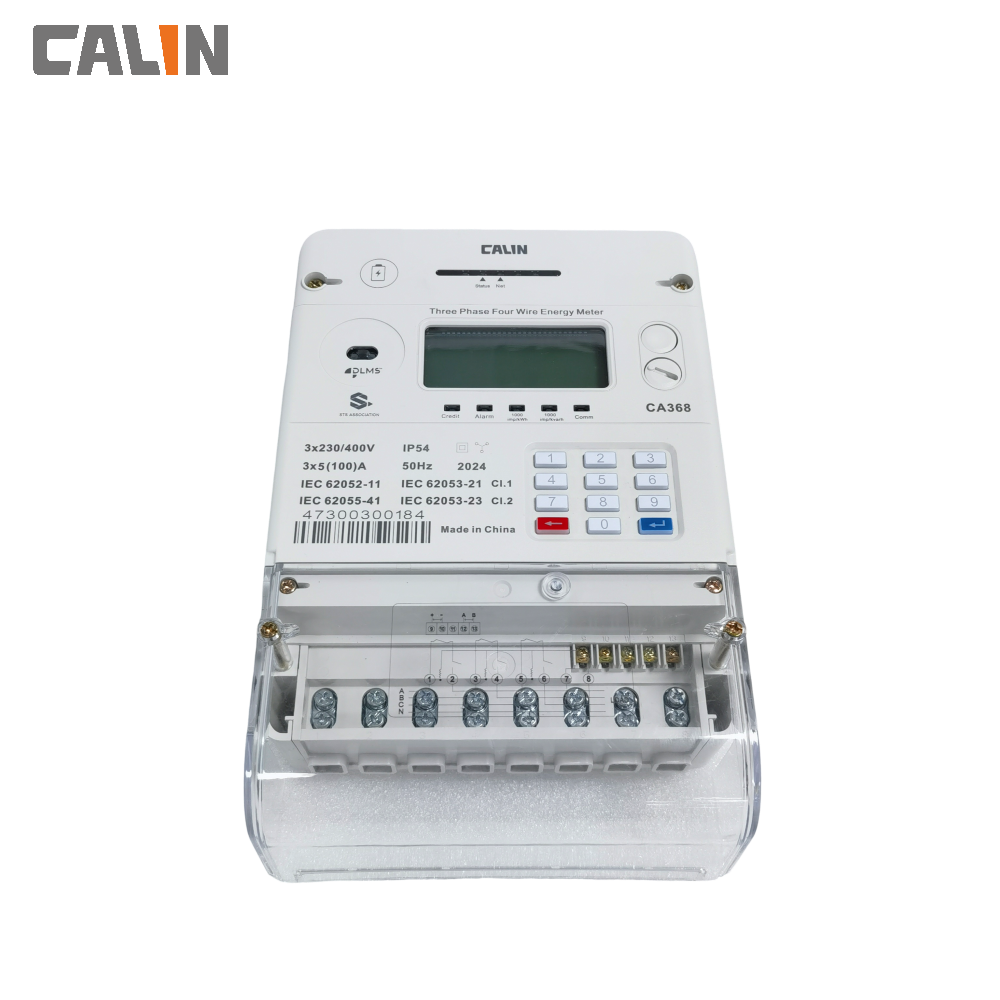 Polyphase STS Prepayment Meters Low Credit Warning Smart Power Meter