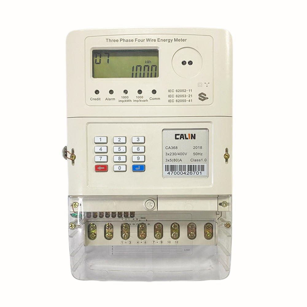 20 Digits Token IP54 3 Phase Energy Meter Three Phase Energy Meter