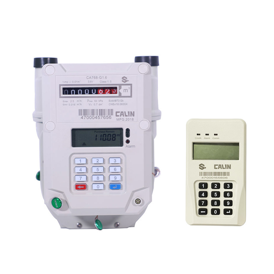 Aluminum Body Keypad AMR Gas Prepayment Meter Prepaid Smart Meters