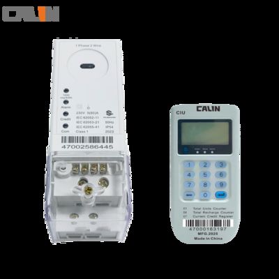 20 Digit CE  IEC Prepaid Electricity Meters With Plug In Modem